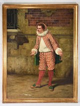 19th century portrait of an actor signed M. Delarue 35" x 46½"