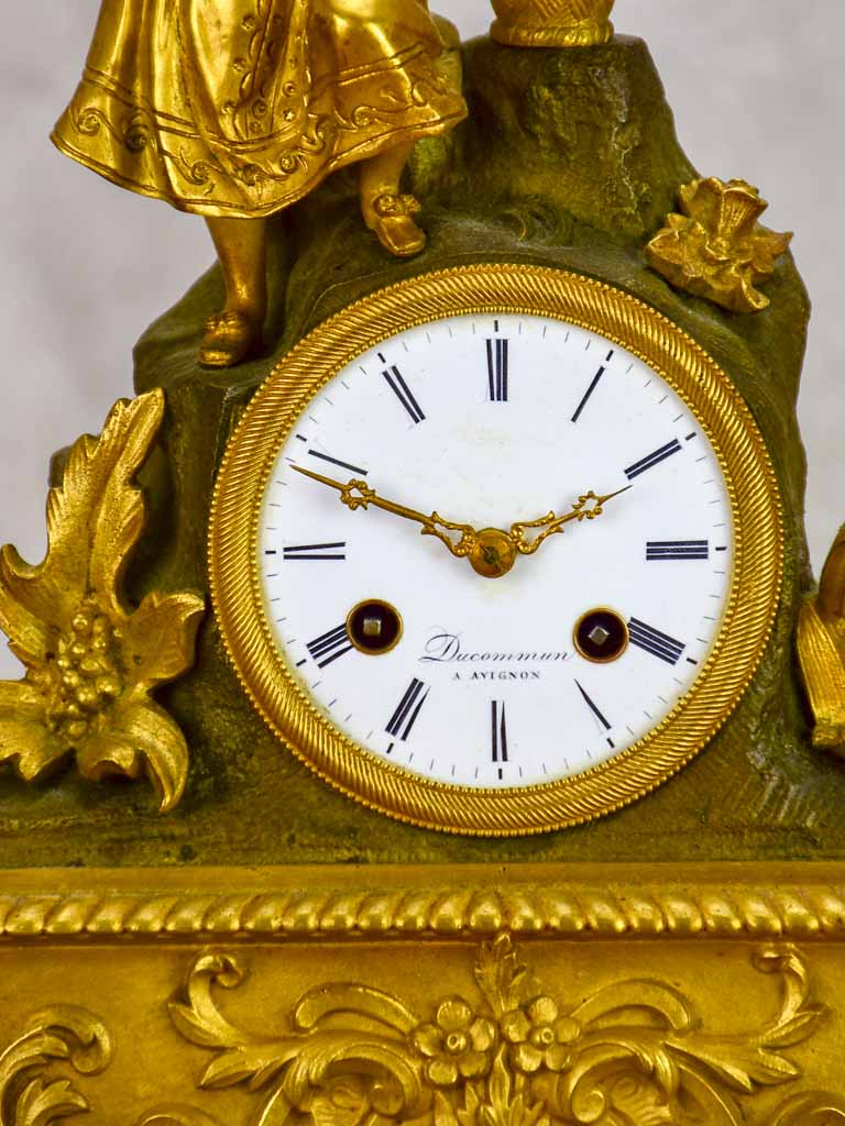 Louis XVI bronze mantle clock