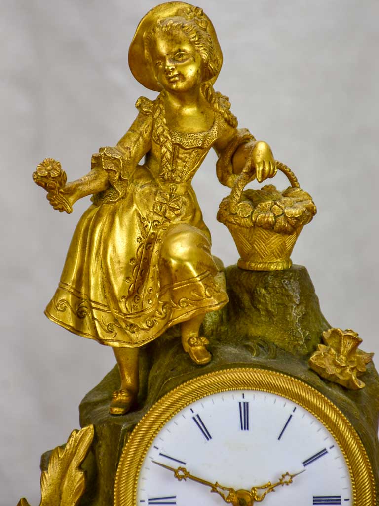 Louis XVI bronze mantle clock