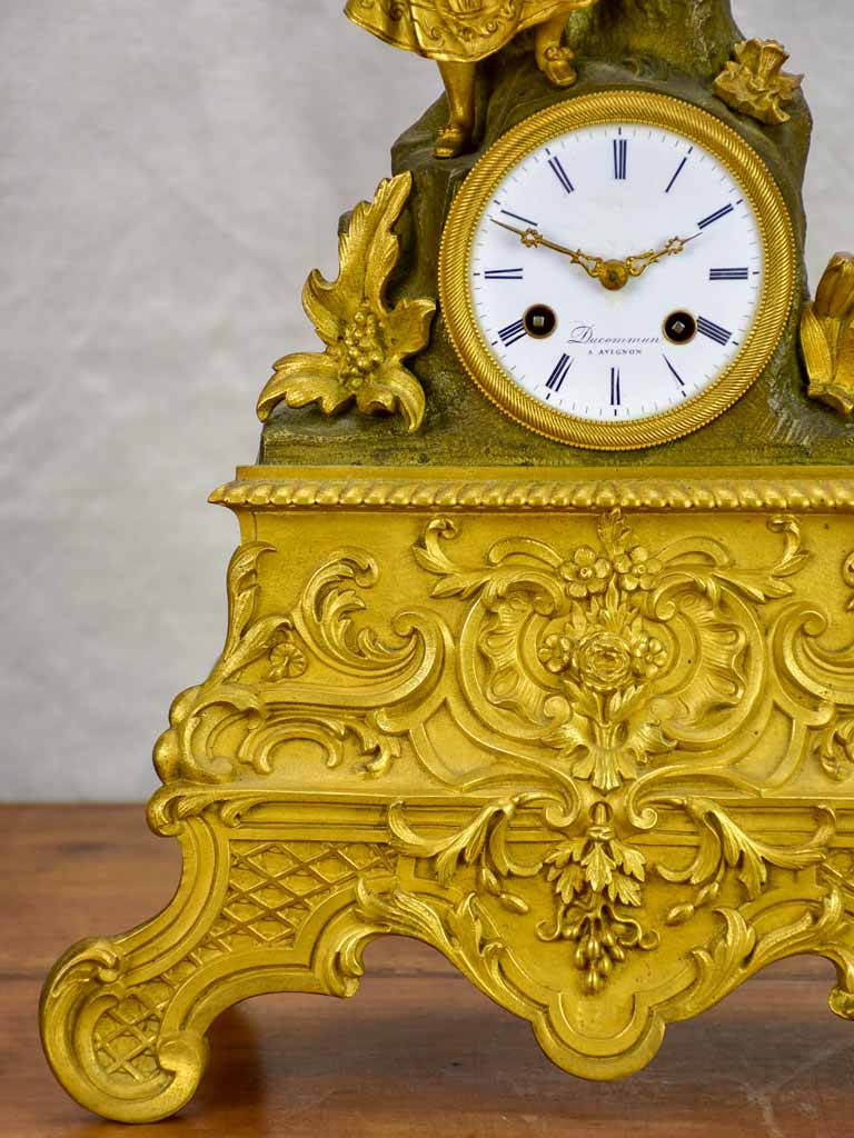 Louis XVI bronze mantle clock