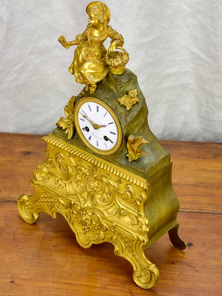 Louis XVI bronze mantle clock