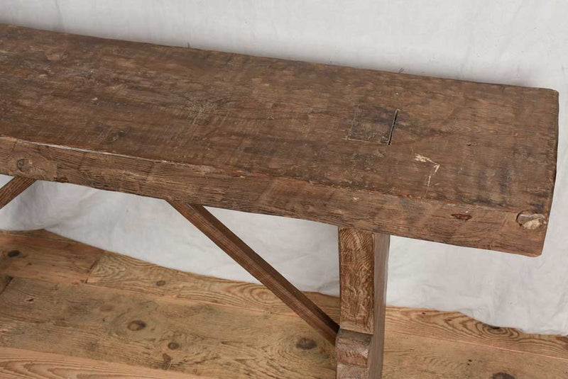 Primitive artisan made console table - 2 available - 67"