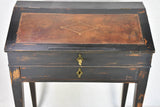 Aged, petite French secretaire with leather