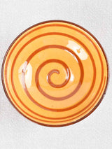 3 small terracotta aperitif bowls with swirl 5"