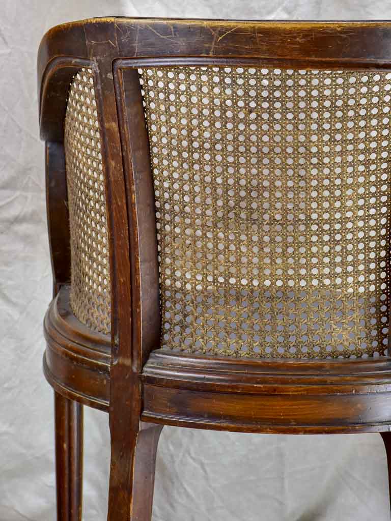 Antique Louis XVI cane desk armchair
