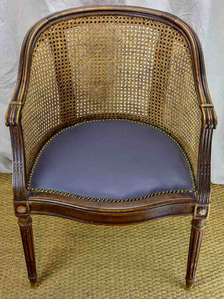Antique Louis XVI cane desk armchair