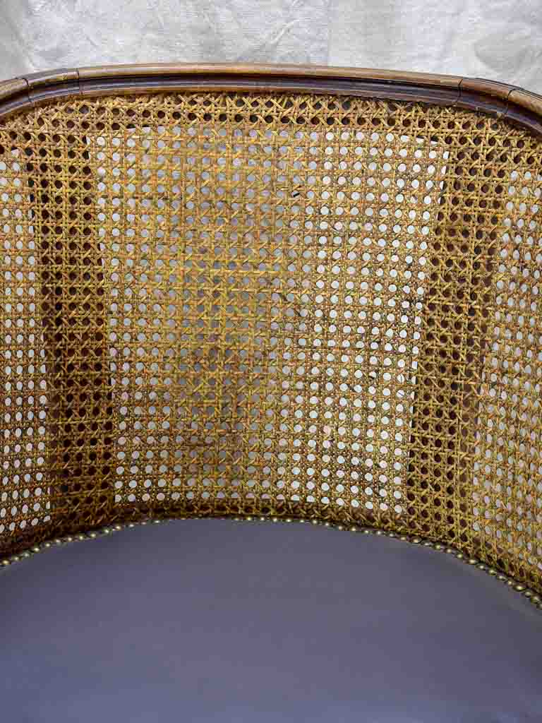 Antique Louis XVI cane desk armchair