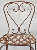Pair of 19th century wrought iron garden chairs