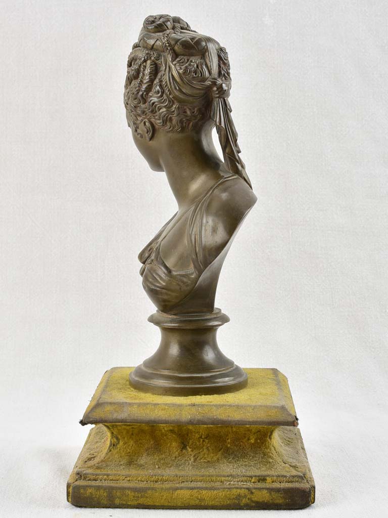 Detailed bronze bust of Artemis