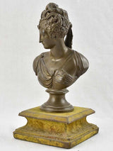 Unsigned mid-century Artemis bronze sculpture