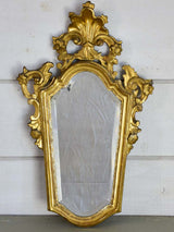 Louis XV mirror with gilt frame and beveled glass 24½" x 15"