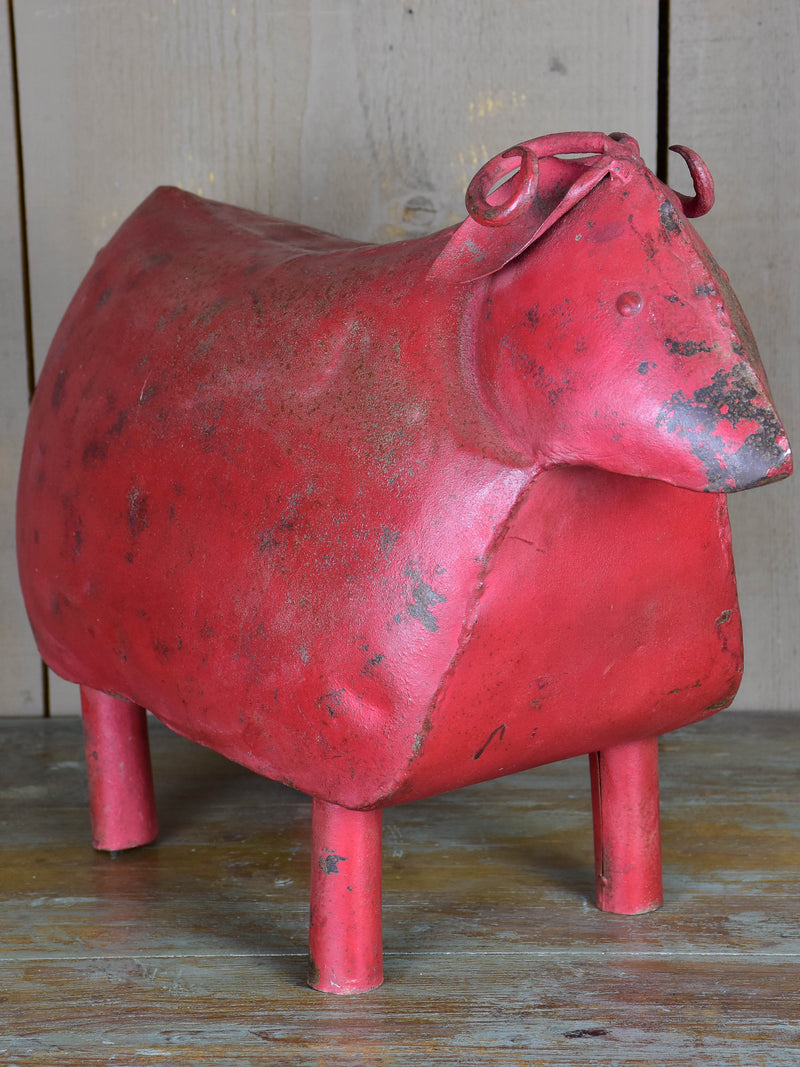 Vintage French sculpture of a ram