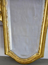 Louis XV mirror with gilt frame and beveled glass 24½" x 15"