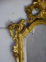 Louis XV mirror with gilt frame and beveled glass 24½" x 15"