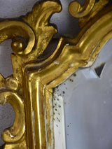 Louis XV mirror with gilt frame and beveled glass 24½" x 15"