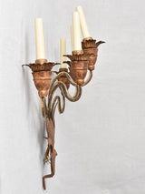 Pair of Italian wall sconces with five lights 22"