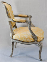 Small pair of Louis XV style fireside armchairs