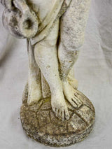 French sculpture of a draped lady collecting water 35"