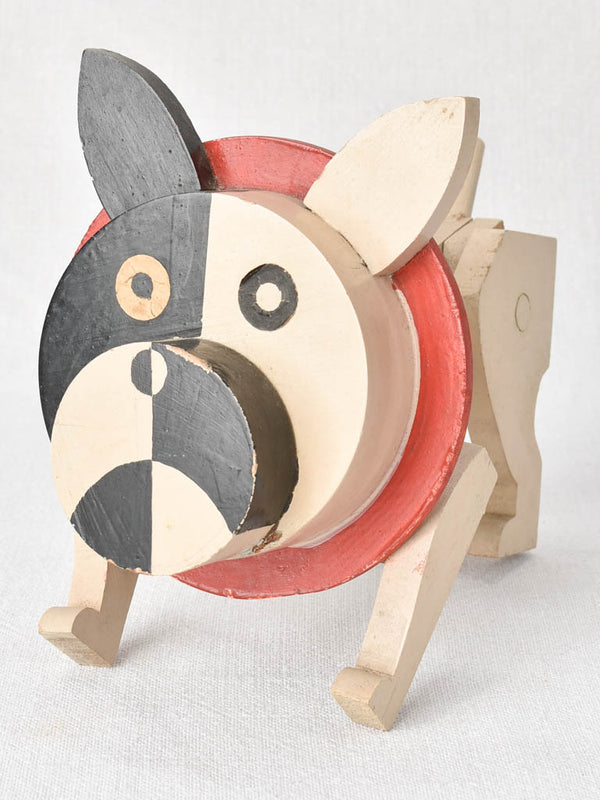 1930s wooden bulldog toy