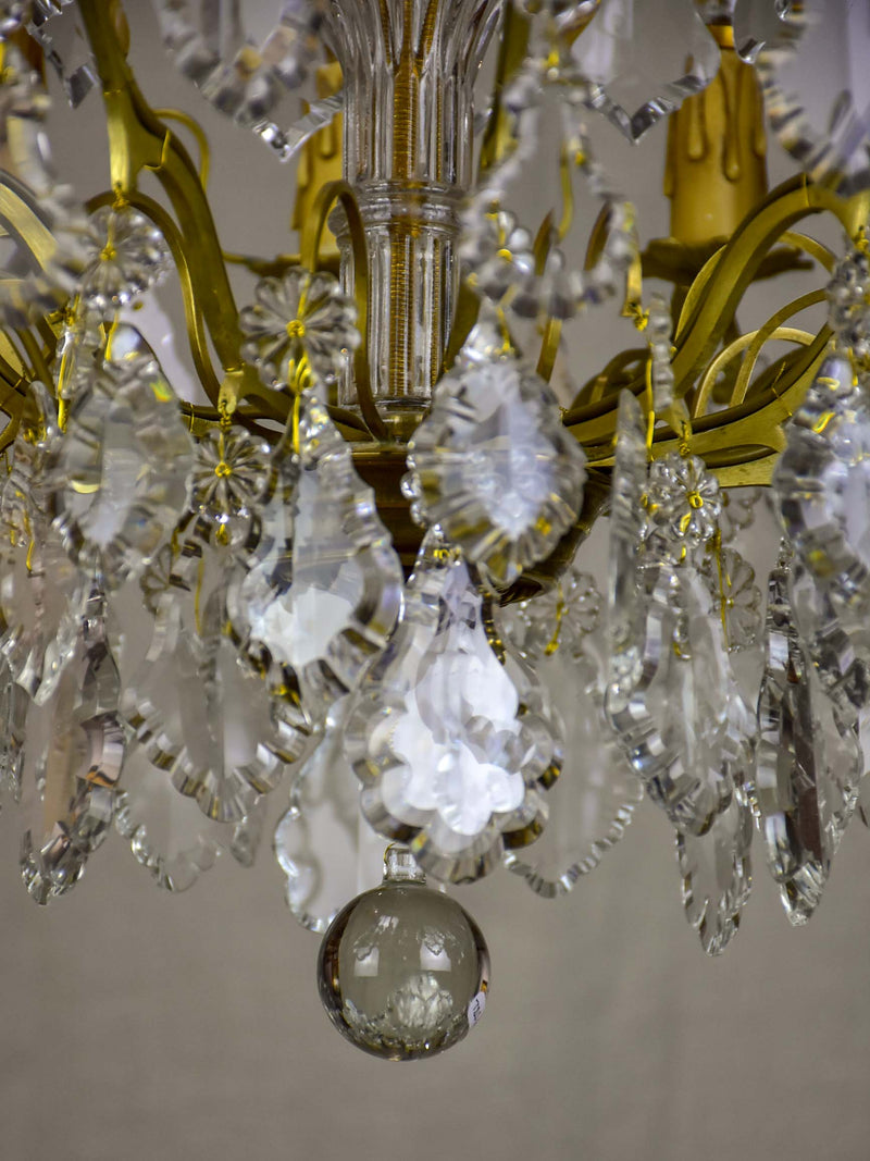 Antique French crystal chandelier - 12 lights