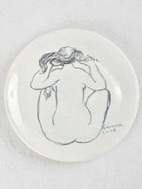 Pair of plates with figurative drawings 1978 - 8¼"