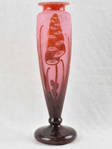 Antique pate de verre vase - Le Verre Français - 19¼"