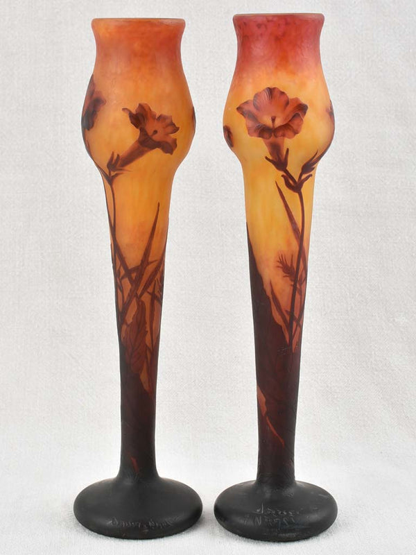 Rare early 20th-century glass vases
