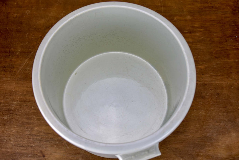 Large white antique French ironstone bowl