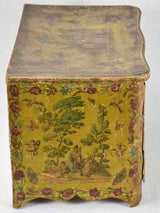 Exceptional miniature papier mâché 18th century commode de maitrise 15¾"