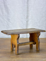 Antique French wooden footstool