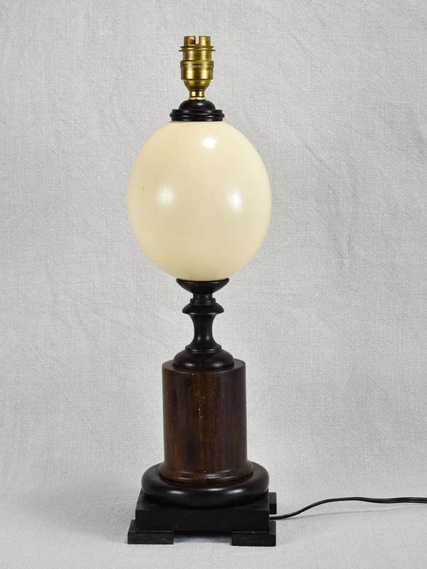 Vintage 1920's ostrich egg lamp base