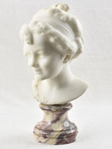 Exquisite Italian Carrara Marble Bacchante Bust