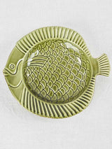 6 green fish shaped bowls 10¼"
