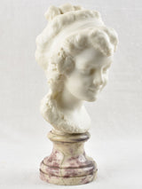 Intricate Grape Vines Carved Marble Bust