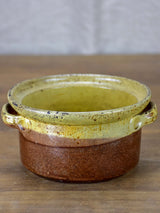 Antique French earthenware preserving bowl