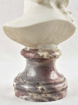 Marble Bust with Polished Violet Base