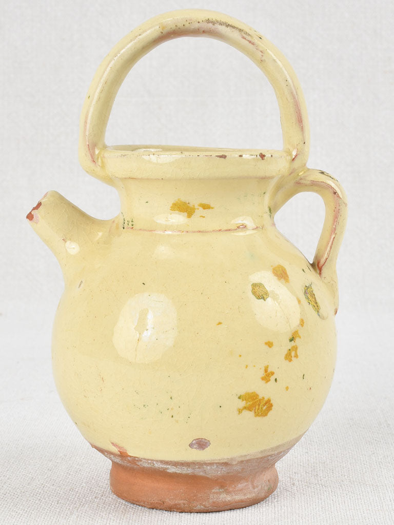 Miniature vintage gargoulette - beige glaze 7"