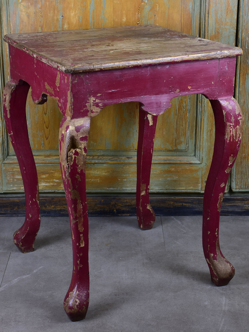 Antique Chinese side table with red patina
