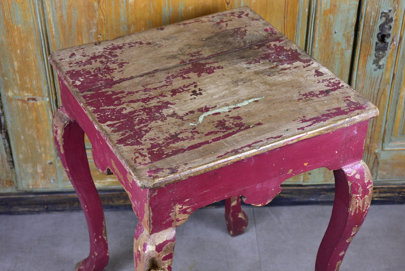 Antique Chinese side table with red patina