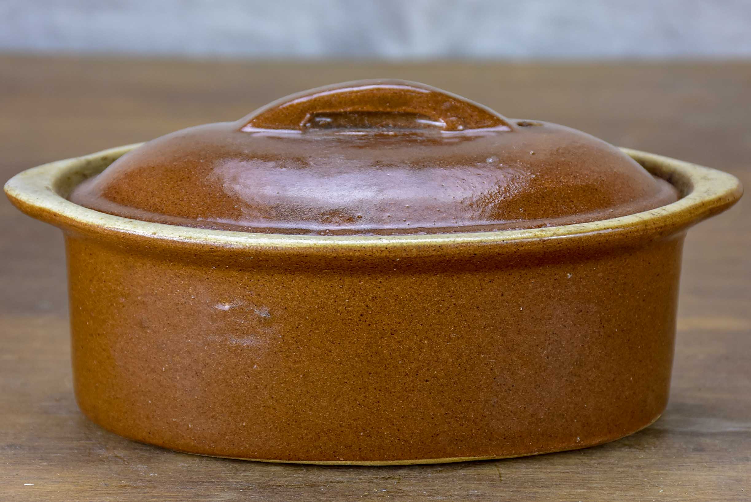 Two late 19th Century French tureens with brown glaze