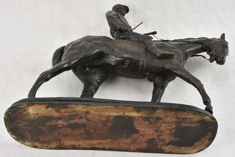 Immaculate Patina Horse-Racing Centrepiece