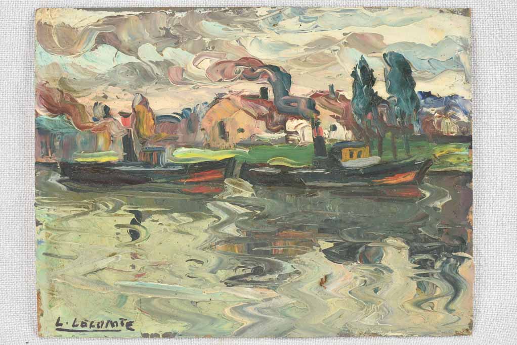 Two small paintings signed Lermonte - 1940s  -7½" x 9¾"