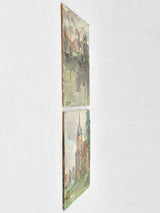 Two small paintings signed Lermonte - 1940s  -7½" x 9¾"