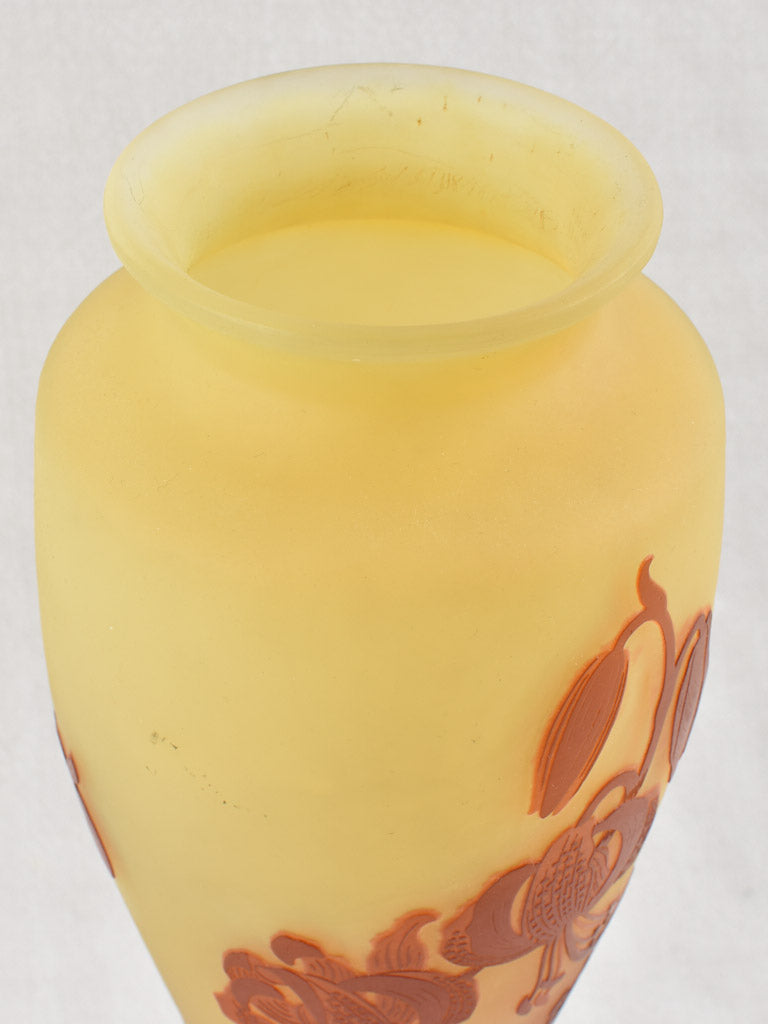 Innovative Historical Émile Gallé Fuchsia Vase