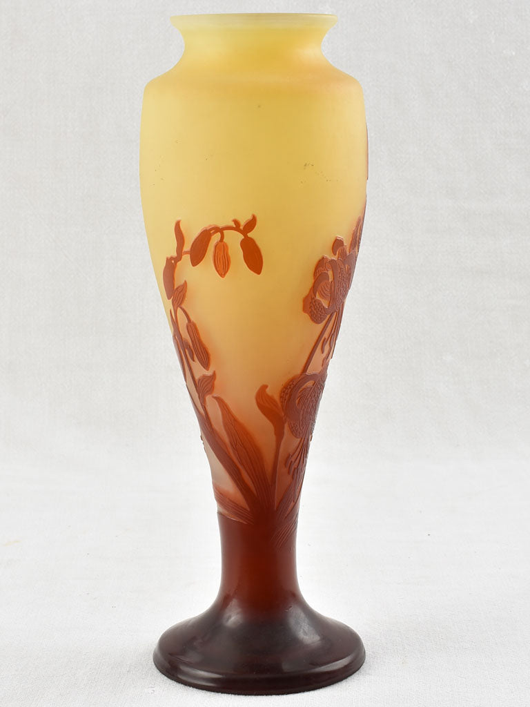 Gallé Studio Cast Glass Floral Vase