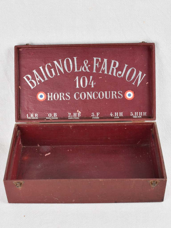 1940s Pencil display box from a stationary store - Baignol & Farjon 15¾"