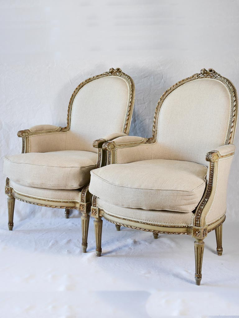 Pair of 19th century Louis XVI style armchairs