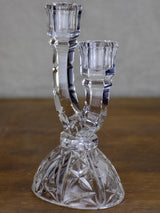 Vintage French crystal candlestick