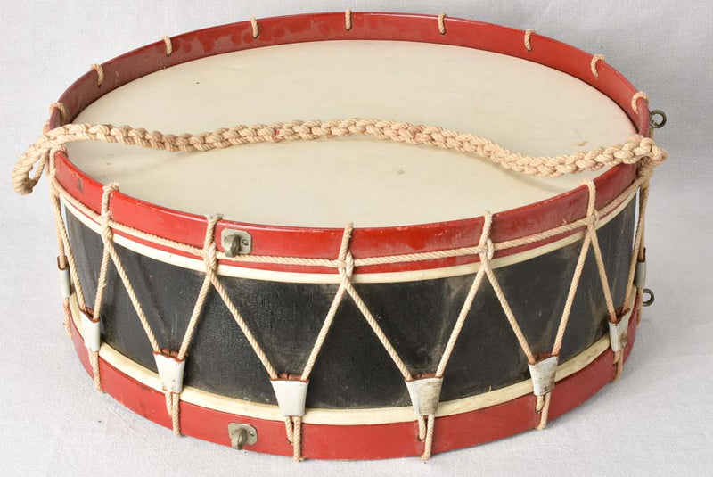 Festive antique Belgian drum, vellum material