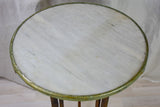 Antique French bistro table with marble top and cast iron base